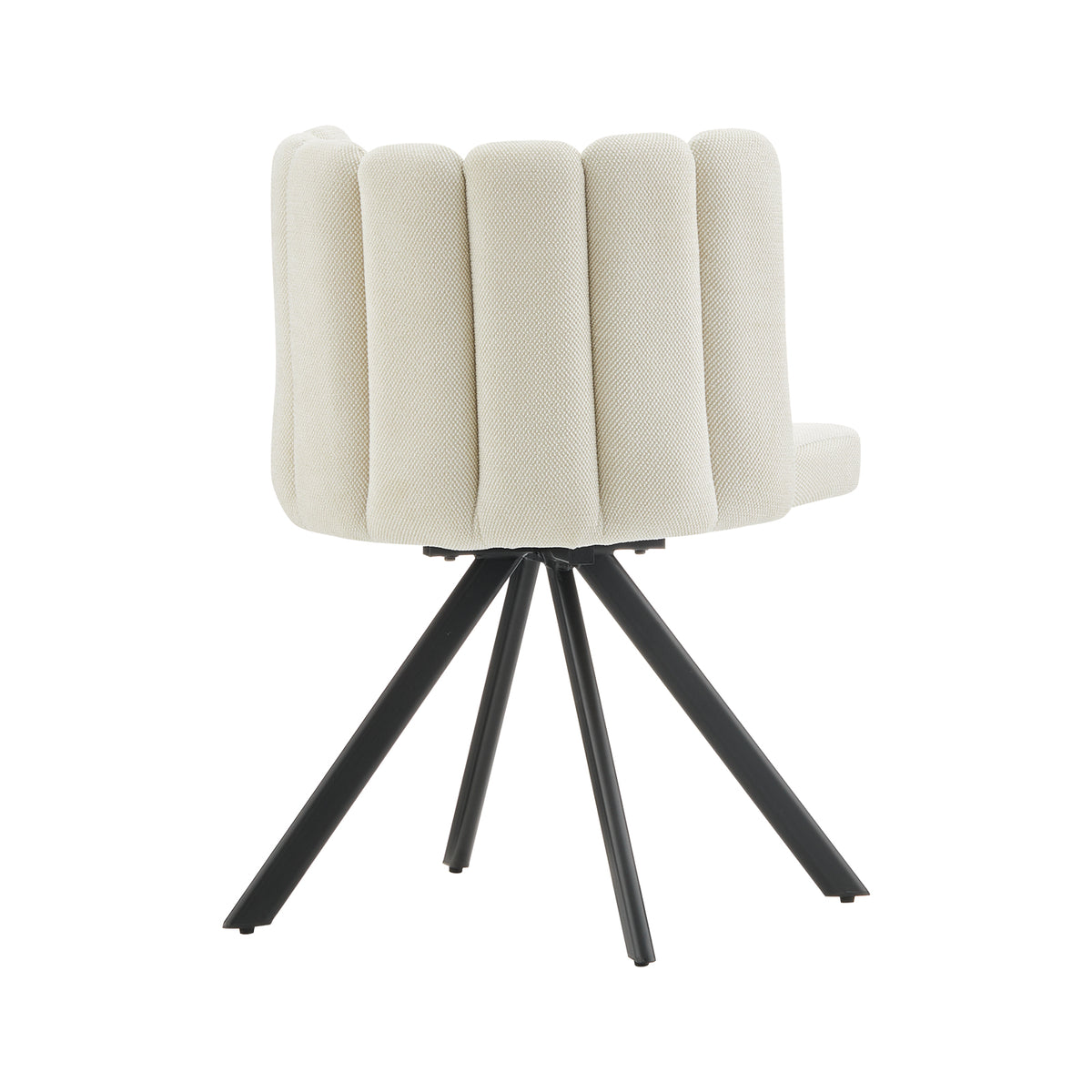 Fleur Esszimmerstuhl aus Chenille mit Drehbarer