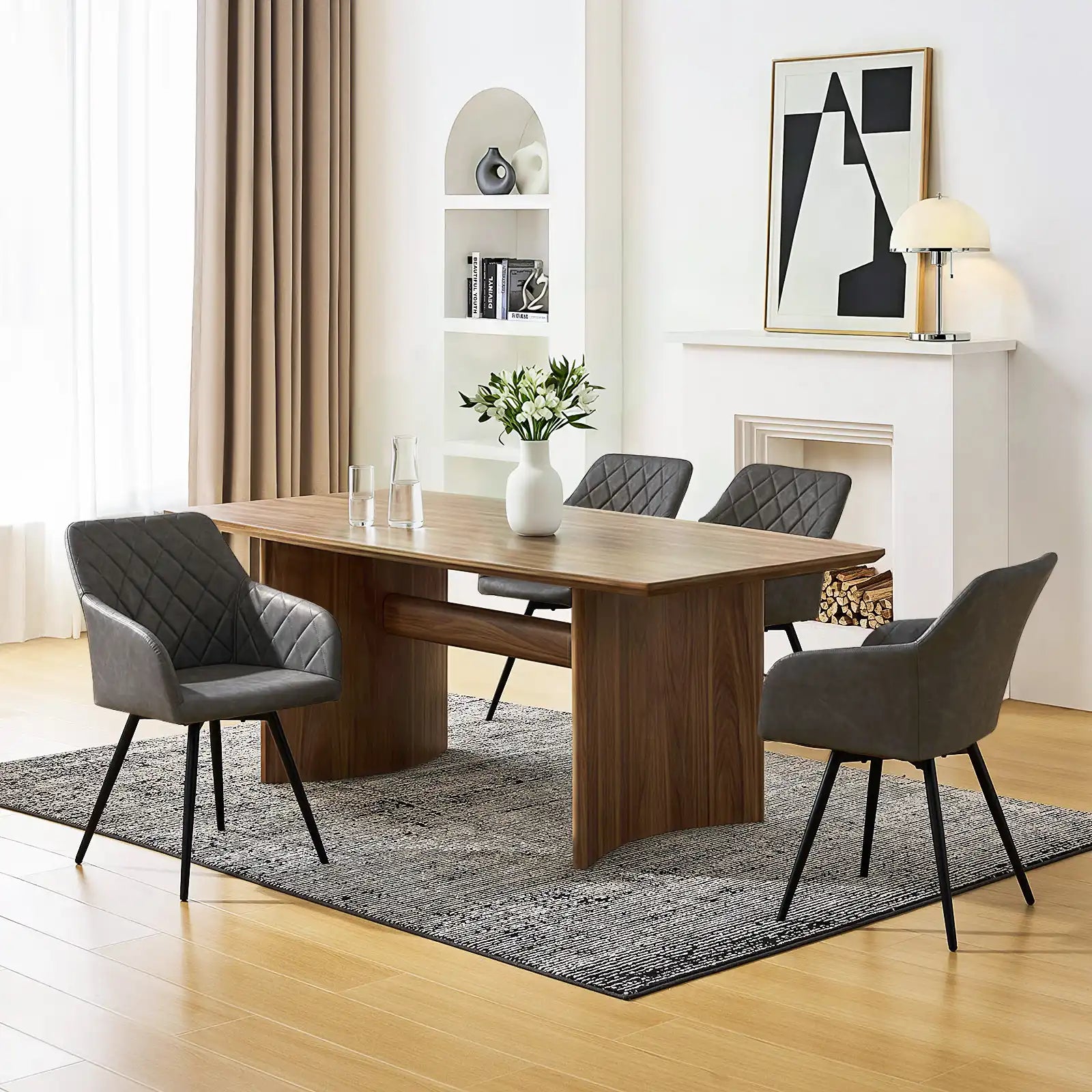 Moree Armlehnstühle aus Kunstleder mit Drehbarer