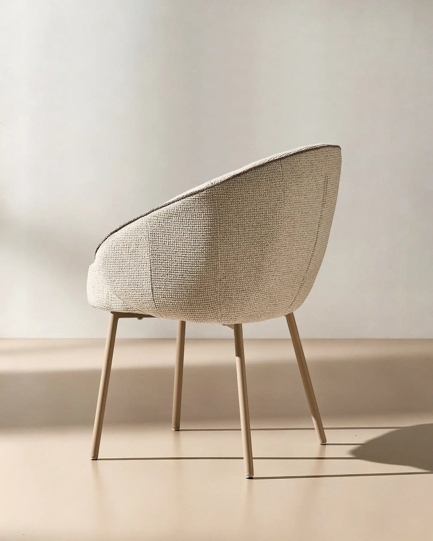 Elowen Esszimmerstuhl mit Chenillebezug in Beige