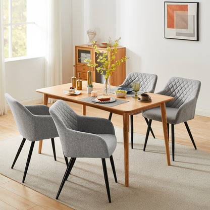 Lumes Esszimmerstühle aus Leinen[2er-Set]