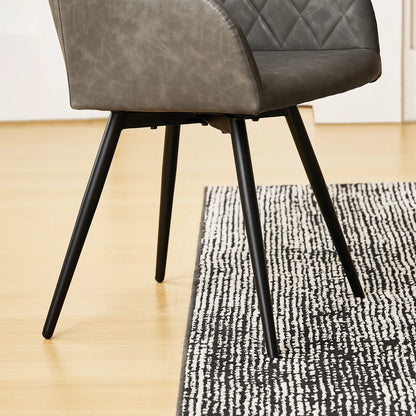 Moree Esszimmerstuhl aus Kunstleder mit Drehbarer[2er-Set]