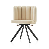 Fleur Esszimmerstuhl aus Samt mit Drehbarer