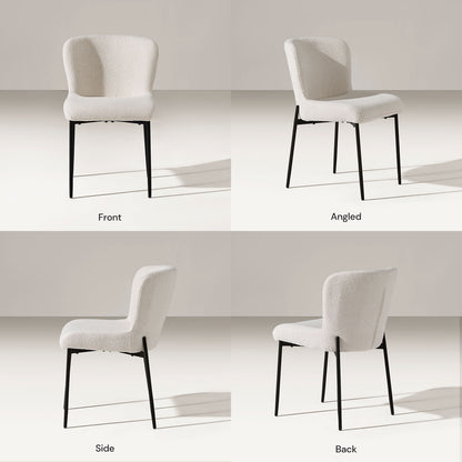 Celeste Esszimmerstühle aus Boucle