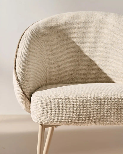 Elowen Esszimmerstuhl mit Chenillebezug in Beige