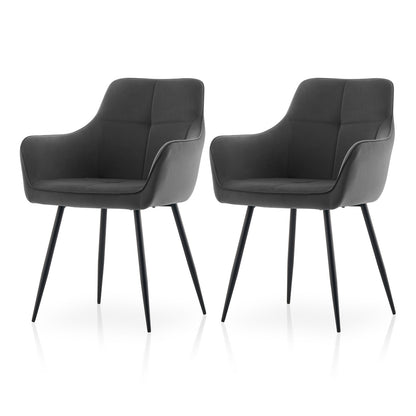 Aven Esszimmerstühle aus Samt[2er-Set]