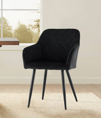 Moree Esszimmerstühle aus Samt mit Diamant-Steppung[2er-Set]