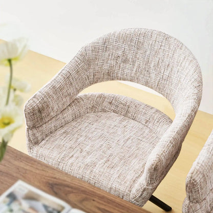 Clarice Moderner Drehsessel mit Armlehnstühle aus Chenille