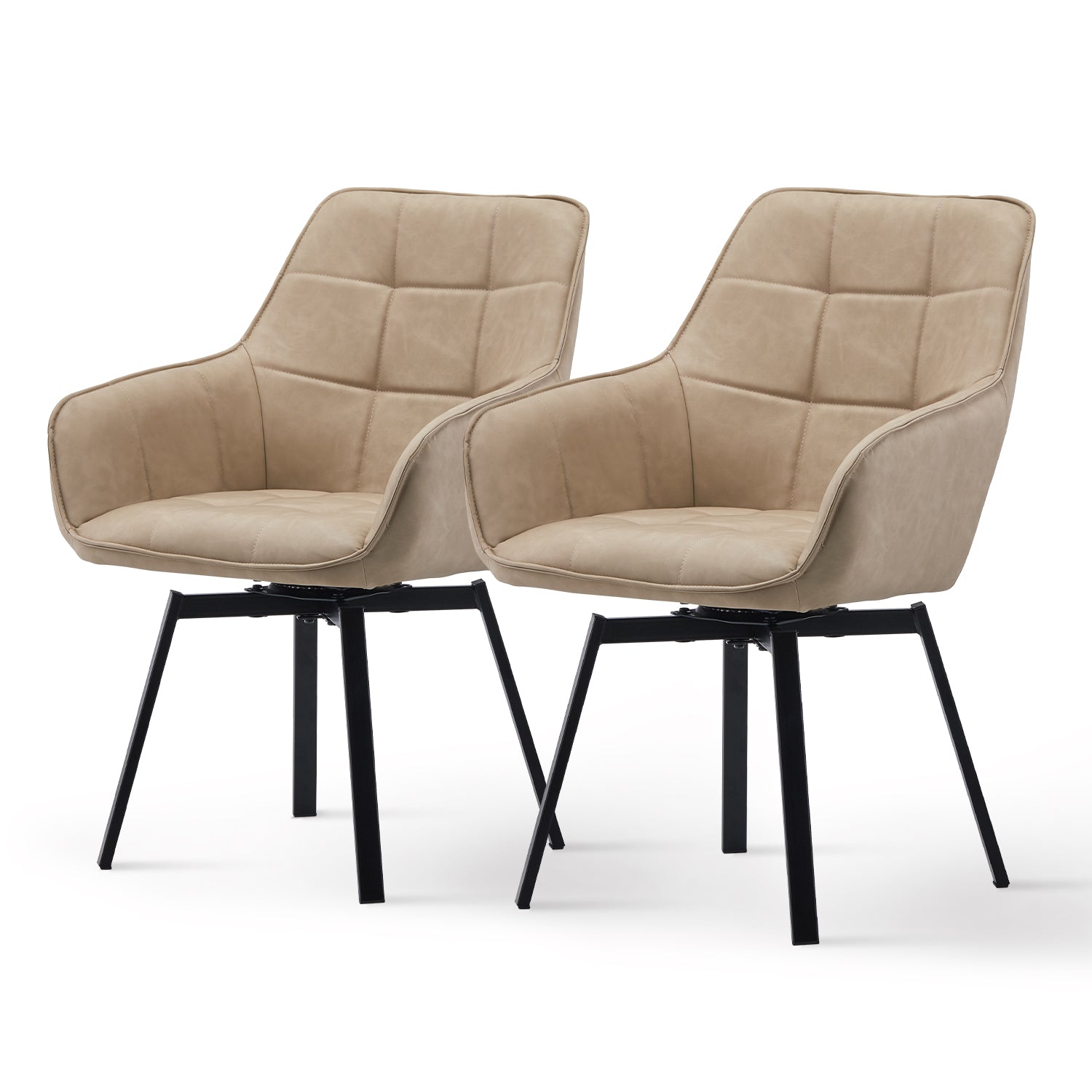 Danyl Armlehnstuhl aus Kunstleder mit drehbar[2er-Set]