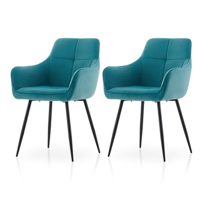 Aven Esszimmerstühle aus Samt[2er-Set]