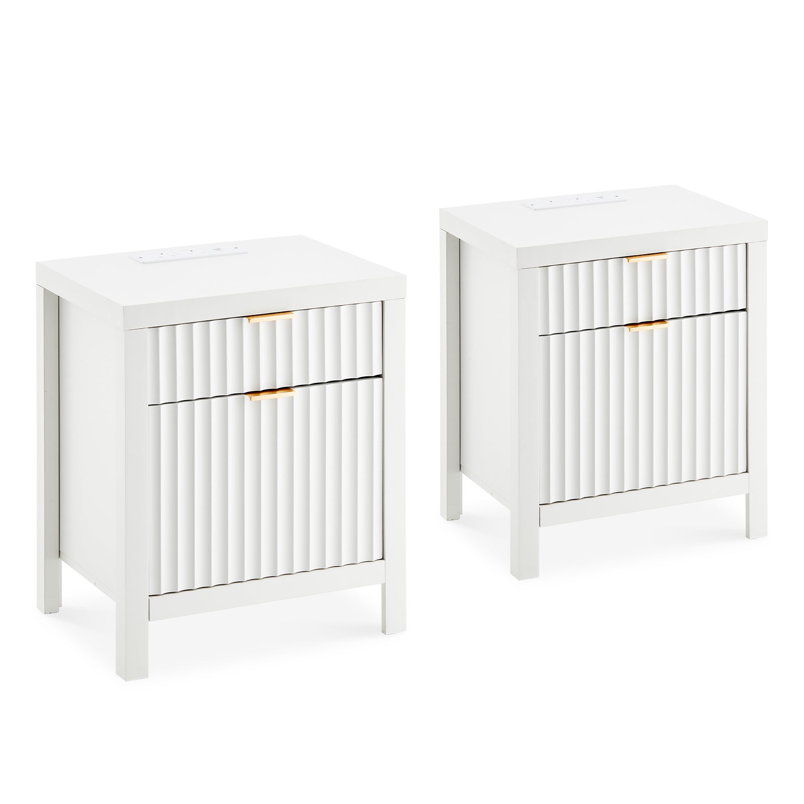 Arden Nachttisch mit 2 Schubladen