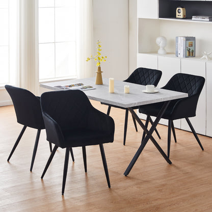 Moree Esszimmerstühle aus Samt mit Diamant-Steppung[2er-Set]