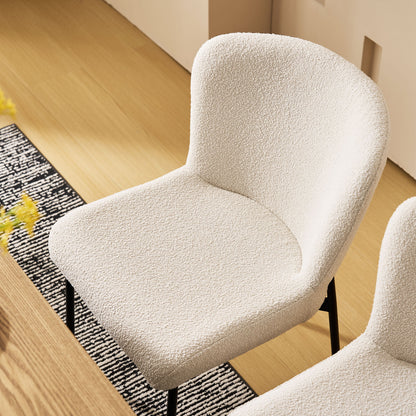 Celeste Esszimmerstühle aus Boucle[2er-Set]