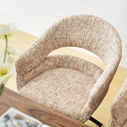 Clarice Moderner Drehsessel mit Armlehnstühle aus Chenille