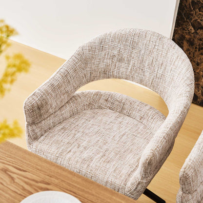 Clarice Esszimmerstuhl aus Chenille mit Drehbarer