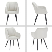 Tova Esszimmerstuhl aus Leinen[2er Set]