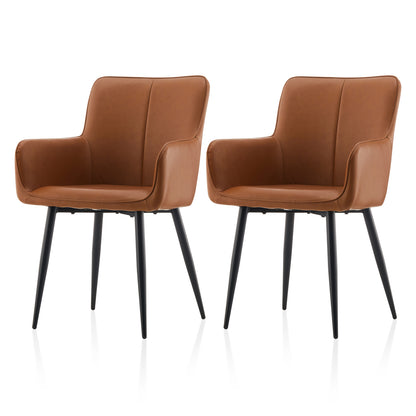 Muhsina Esszimmerstuhl aus Kunstleder[2er-Set]