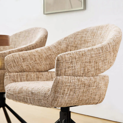 Clarice Moderner Drehsessel mit Armlehnstühle aus Chenille