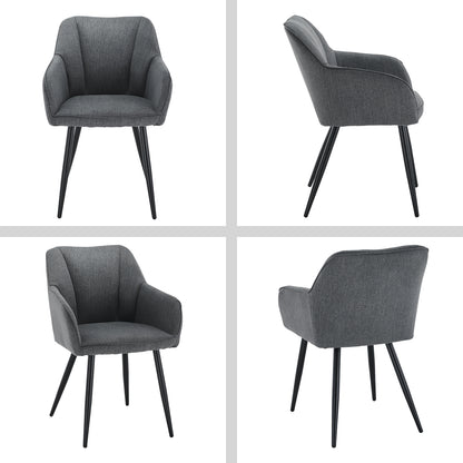 Tova Esszimmerstuhl aus Leinen[2er Set]