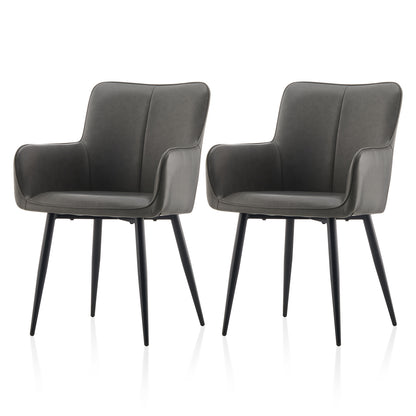 Muhsina Esszimmerstuhl aus Kunstleder[2er-Set]