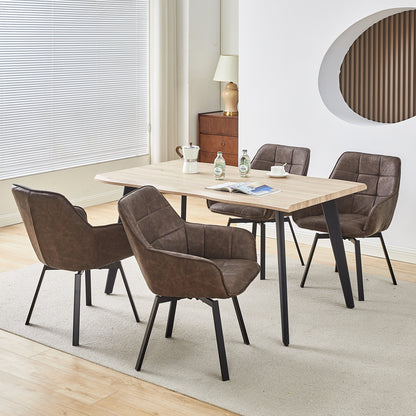 Danyl Armlehnstuhl aus Kunstleder mit drehbar[2er-Set]