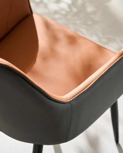 Maxine Armlehnstühle im zweifarbigen Kunstleder-Design