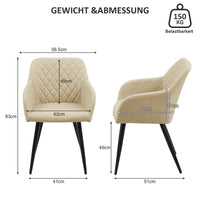 Moree Esszimmerstühle [Kunstleder] [2er-Set]