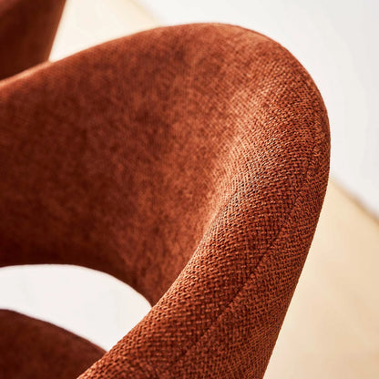 Clarice Moderner Drehsessel mit Armlehnstuhle aus Leinenmischgewebe