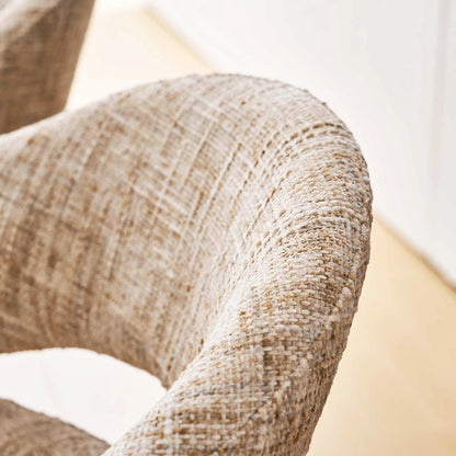 Clarice Moderner Drehsessel mit Armlehnstühle aus Chenille