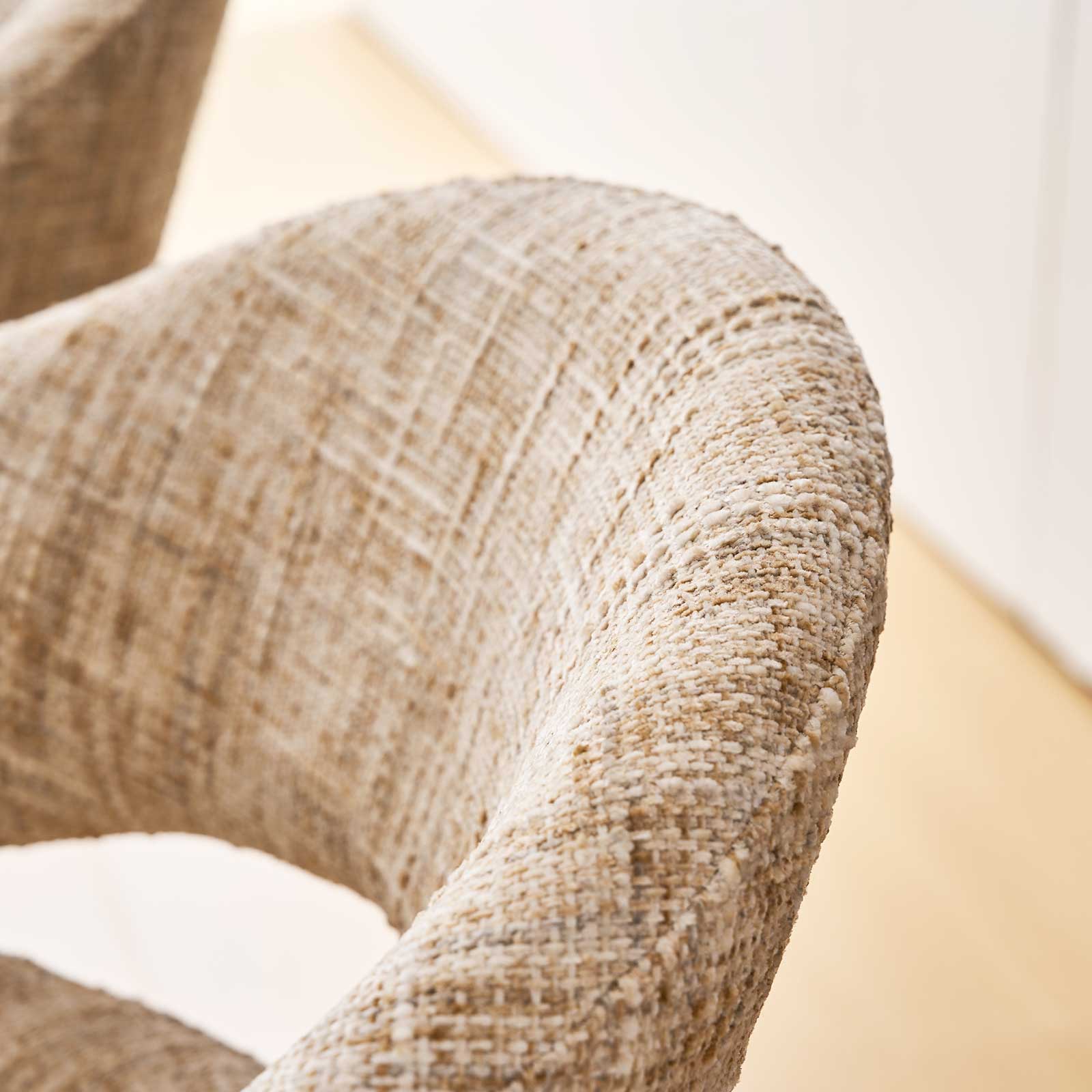 Clarice Esszimmerstuhl aus Chenille mit Drehbarer