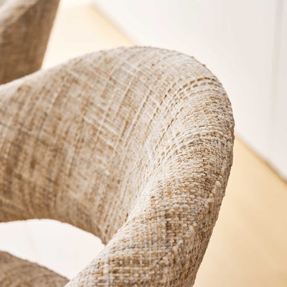 Clarice Esszimmerstuhl aus Chenille mit Drehbarer