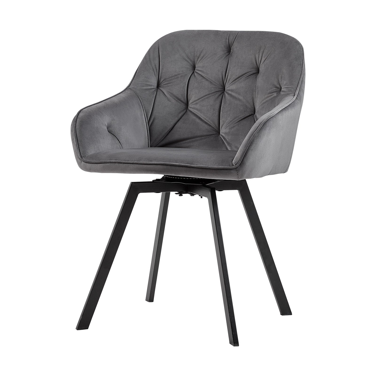 Garvies Armlehnstuhl aus Samt mid Drehbar