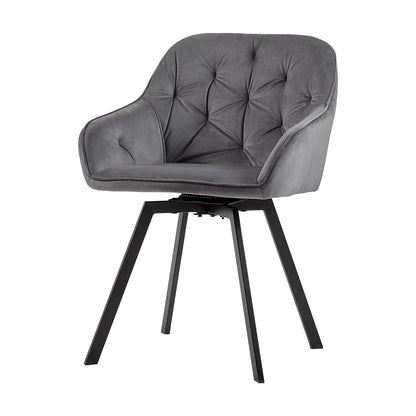 Garvies Armlehnstuhl aus Samt mid Drehbar