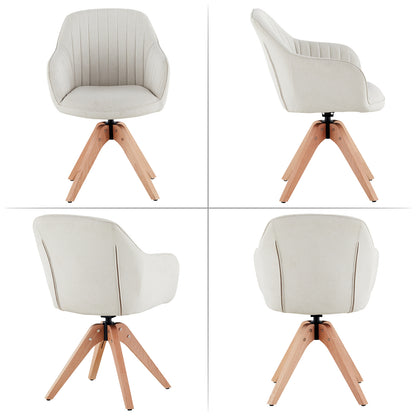 Aven Esszimmerstuhl aus Leinen mit Drehbarer