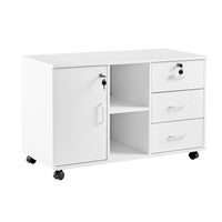 Breiter seitlicher Aktenschrank [3 Schubladen, 1 Tür]