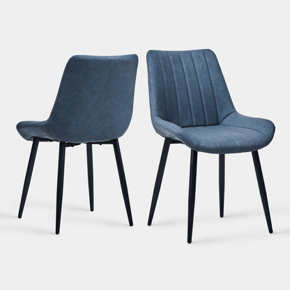 Lune Esszimmerstühle aus Kunstleder[2er-Set]