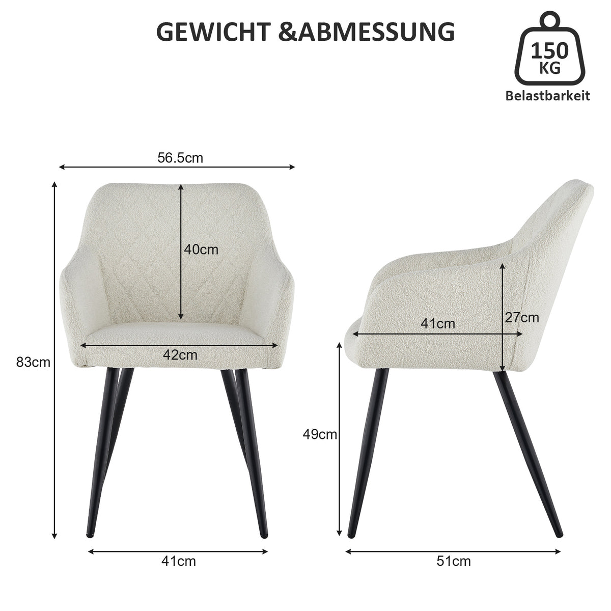 Moree Esszimmerstühle [Samt] [2er-Set]