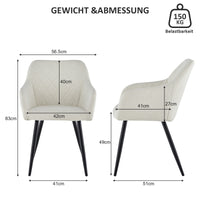 Moree Esszimmerstühle [Samt] [2er-Set]