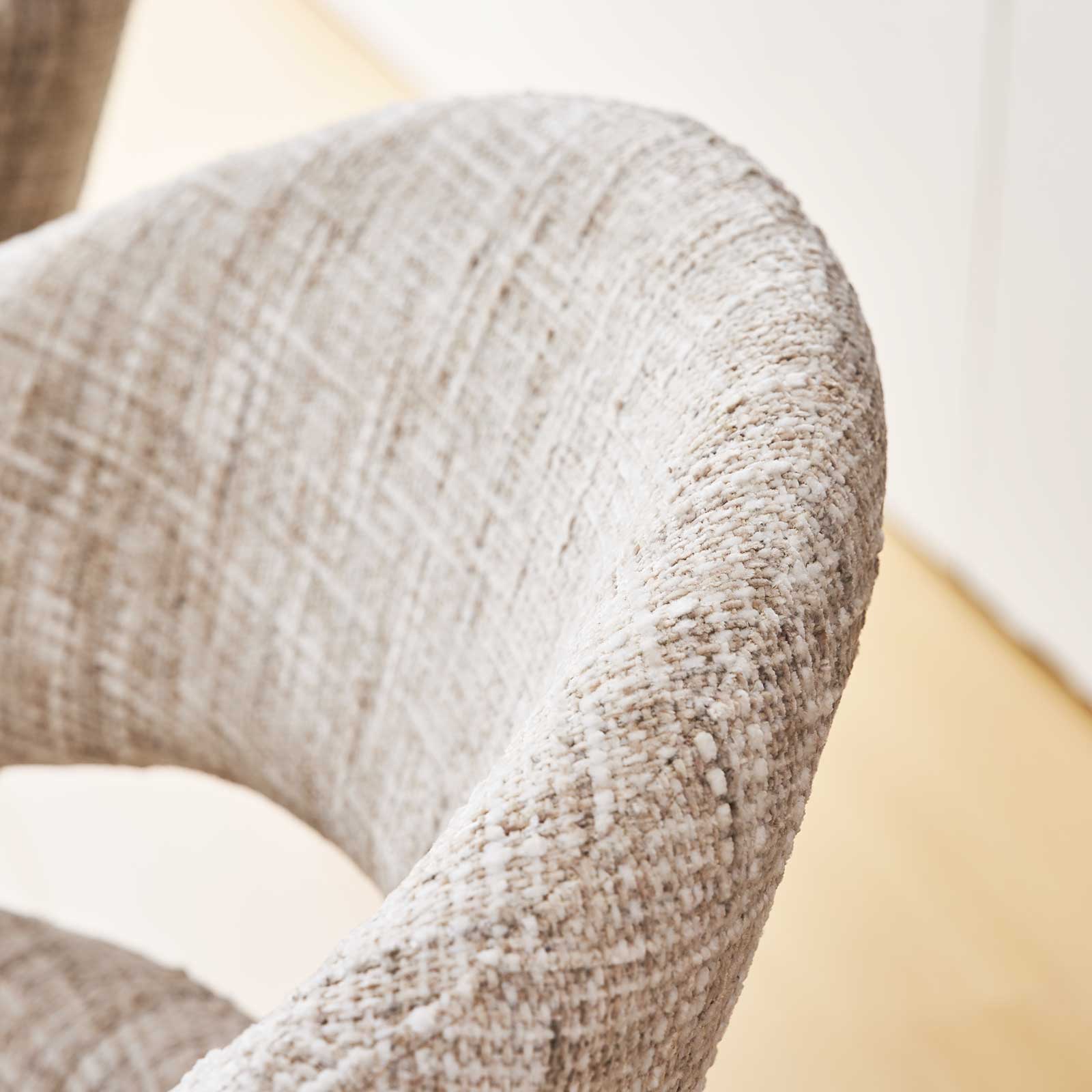 Clarice Esszimmerstuhl aus Chenille mit Drehbarer