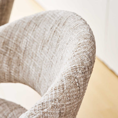 Clarice Esszimmerstuhl aus Chenille mit Drehbarer