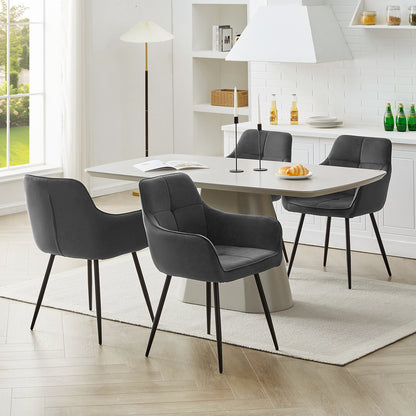 Aven Esszimmerstühle aus Samt[2er-Set]