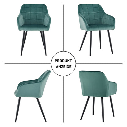 Bloor Esszimmerstühle aus Samt[2er-Set]