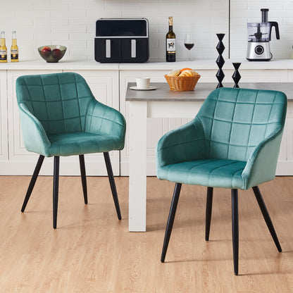 Bloor Esszimmerstühle aus Samt[2er-Set]