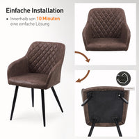 Moree Esszimmerstühle [Kunstleder] [2er-Set]