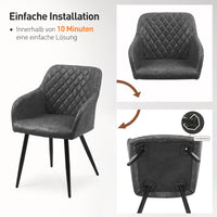Moree Esszimmerstühle [Kunstleder] [2er-Set]