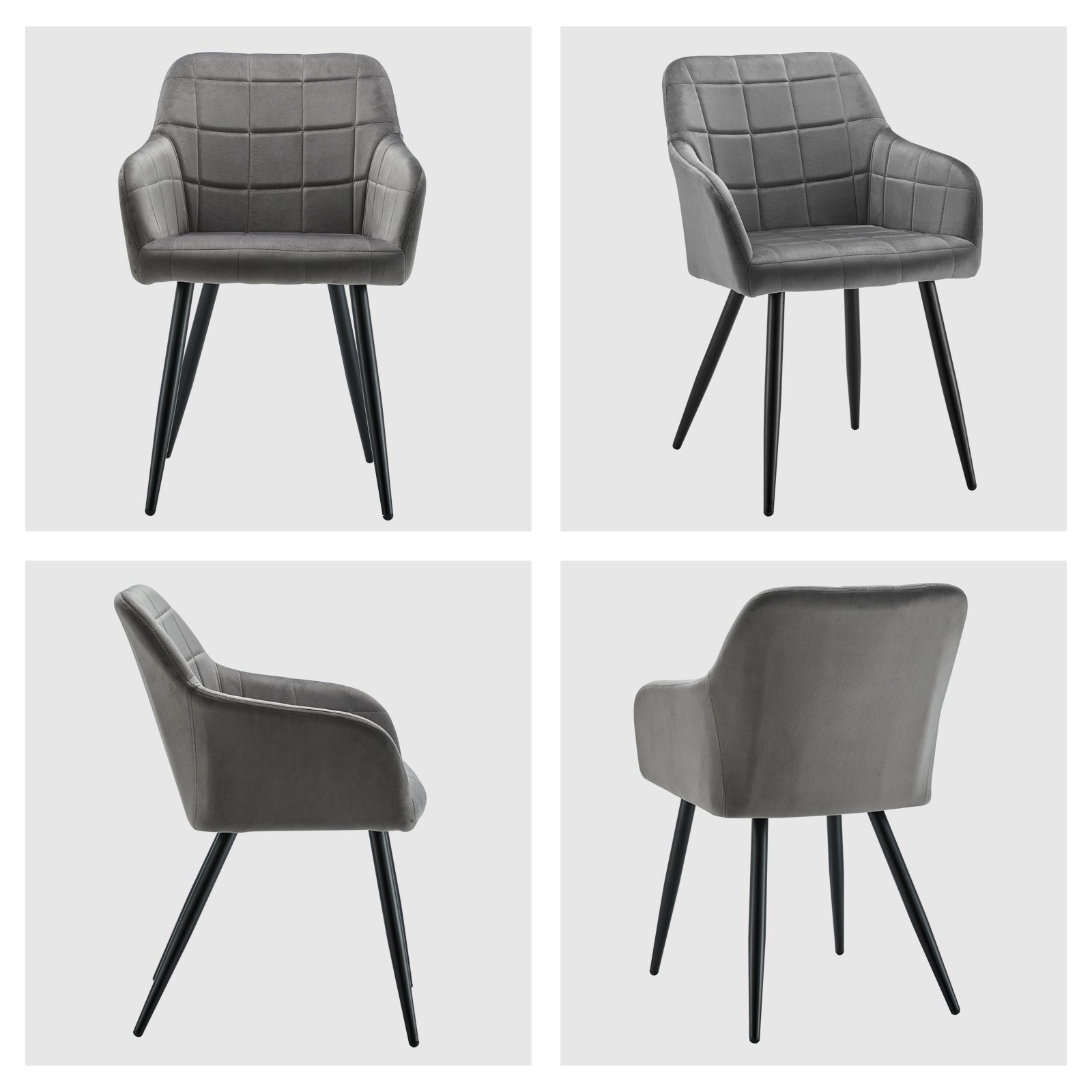 Bloor Esszimmerstühle aus Samt[2er-Set]