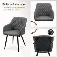 Moree Esszimmerstühle [Kunstleder] [2er-Set]
