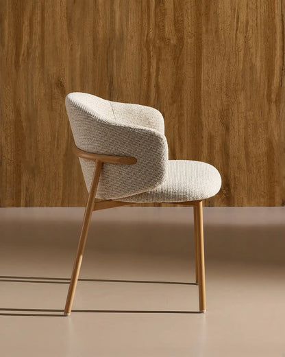 Nolan Esszimmerstuhl mit Chenillebezug in Beige