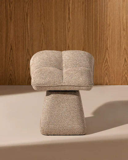 Liora Chenille-Schminktisch-Hocker – Komfort mit sanften Kurven