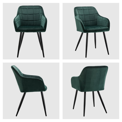 Bloor Esszimmerstühle aus Samt[2er-Set]