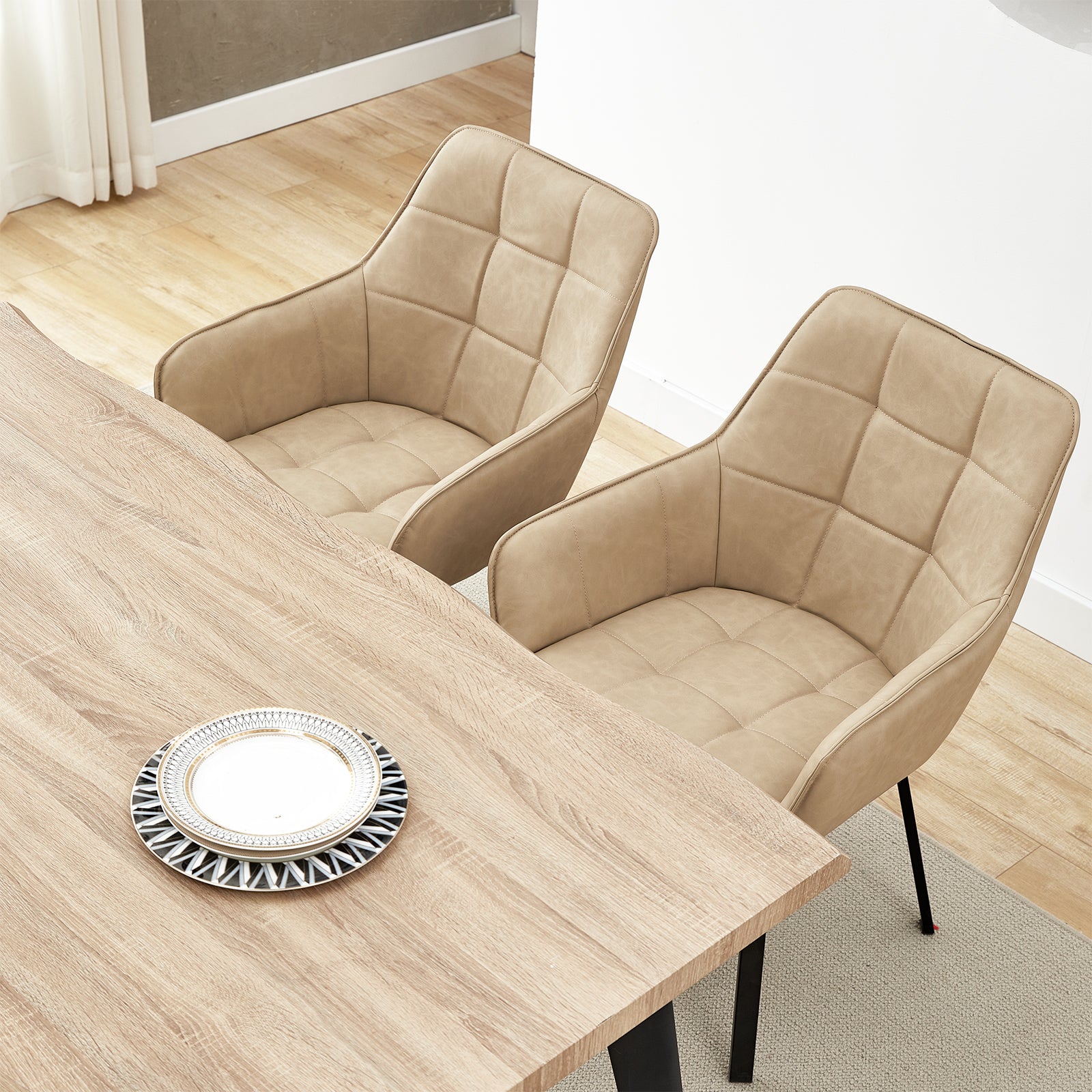 Danyl Armlehnstuhl aus Kunstleder mit drehbar